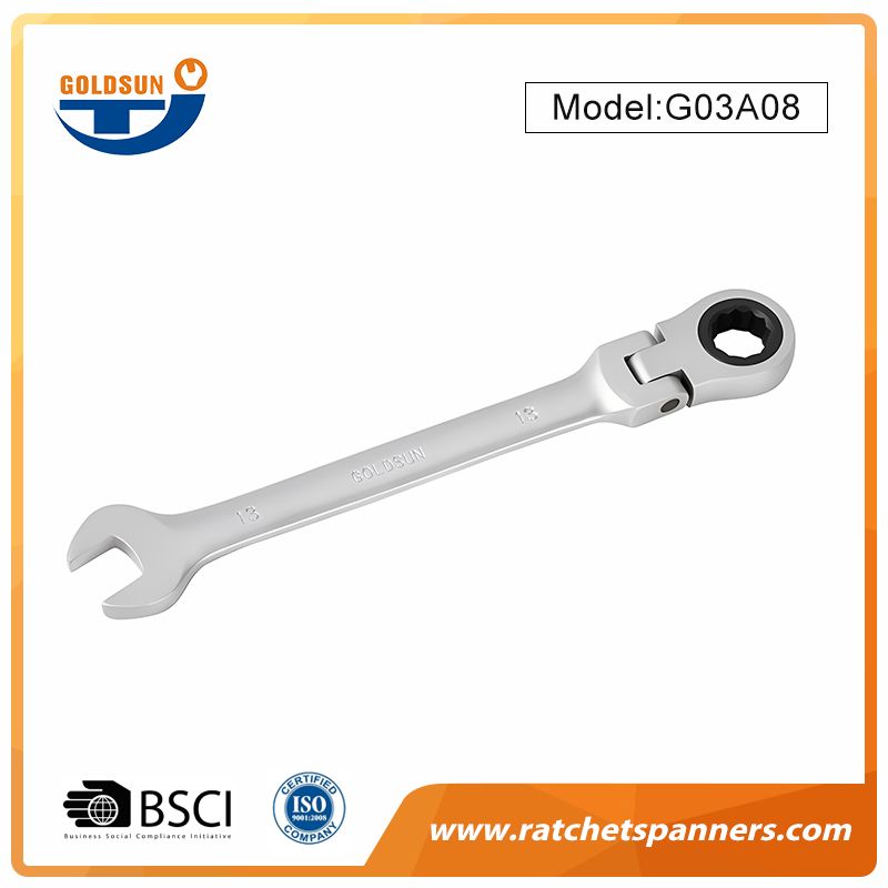 Cờ lê Ratchet đầu linh hoạt xoay 180 °